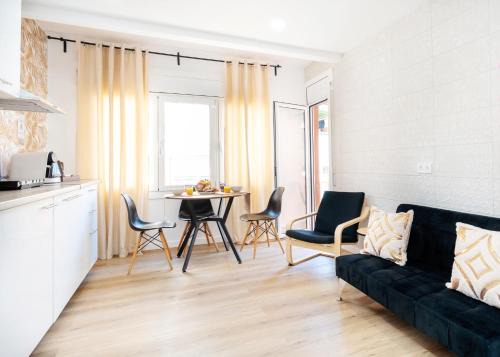 Sant Adria de Besos Apartment | Bright Renovated 2BR- Balcony- Beach 10' Walk - Barcelona 25' Train