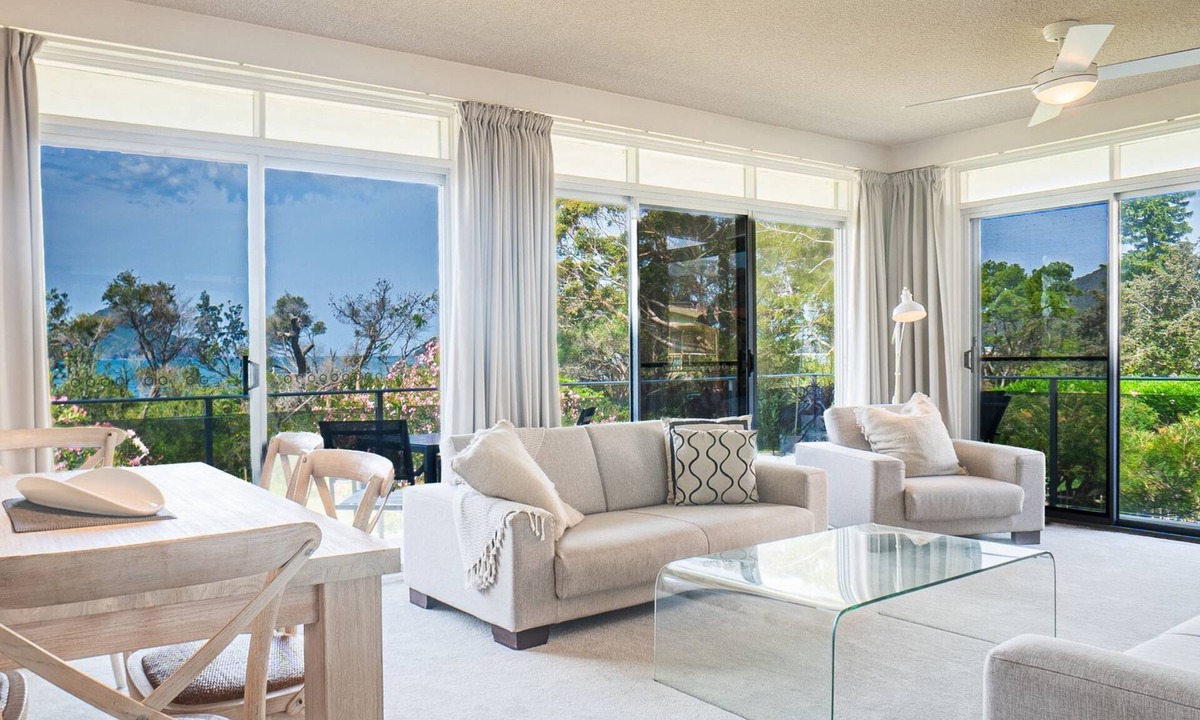 Nelson Bay Apartment | The Helm, 1/22 Voyager Cl - Cross the grassy reserve and you're on beautiful Shoal Bay Beach!