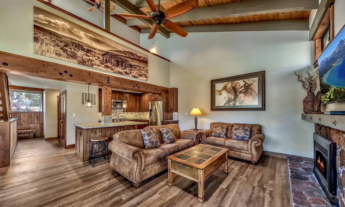 South Lake Tahoe House | Updated Rustic Retreat Steps to Beach with Lake and Mountain Views, 4BR + Loft