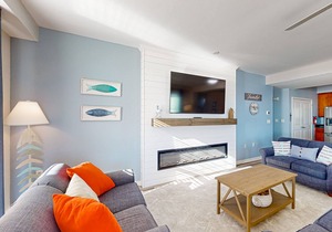 Beachfront 2nd-floor condo with ocean views, balcony, 3 pools & gym