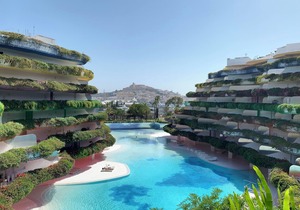 Luxury apartments 2 bedrooms in Boas de Ibiza urbanization with views