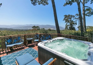 PRIVATE Hilltop Home: Stunning Carmel Views, Hot Tub, 3 Balconies, Dogs Welcome