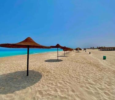 Al-Hammam Apartment | 50% Off. 2BR , 2BR Ground floor with pool view, private beach access, security 24/7 شاليه ٢ غرفه ، ٢ حمام ف الدور الارضي قدام جنينه و حمام السباحه مباشره ، شاطيء خاص بالقرية و أمن ٢٤ ساعه و مسجد خاص