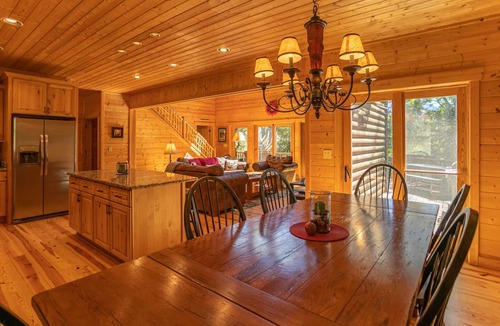 Seven Devils Cabin | Acorn Lodge - Seven Devils home with hot tub, game room - 2 Living Areas