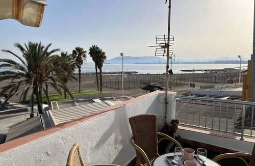 Las Acacias House | Al Rolo Beach, terrace with views of the bay of Malaga
