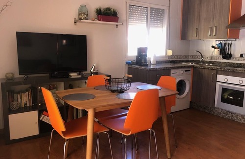 Playas del Palo Apartment | Apt. 1st line beach. Large terrace with sea views. El Palo Promenade.
