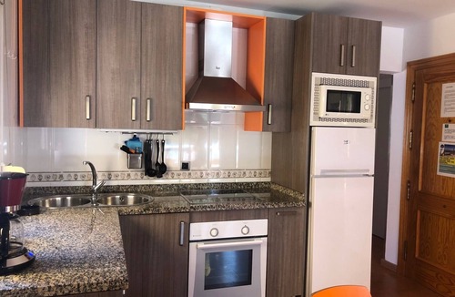 Playas del Palo Apartment | Apt. 1st line beach. Large terrace with sea views. El Palo Promenade.