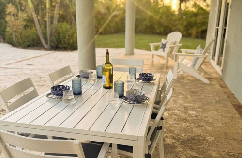 Smith's Point House | Canal home with pool Taino beach just blocks away