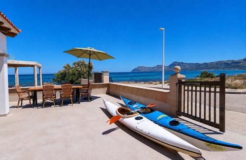 Son Serra de Marina Ski Chalet | Casa Embat 045 fantastic house with sea views, terrace, barbecue and kayaks