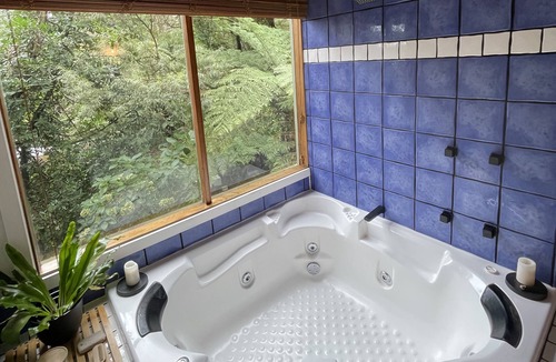 Sassafras Cottage | Cosy cottage in Sassafras w/ spa bath, fireplace, record player & forest views