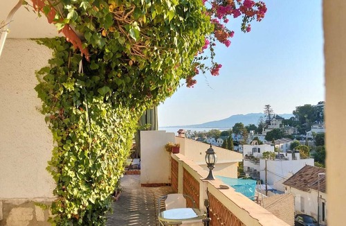 Pedregalejo House | House in Pedregalejo, with a terrace overlooking the sea and an interior courtyard with a BBQ