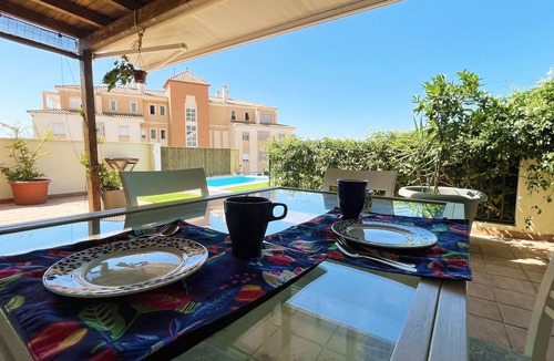 Benagalbon Apartment | Large Terrace with Sea Views and Pool