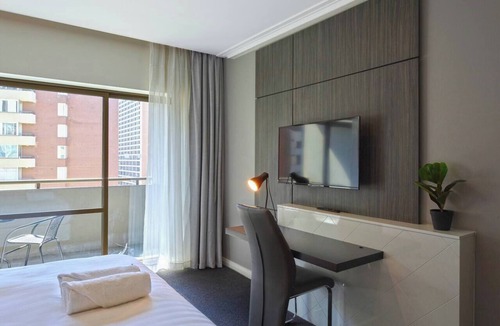 Chinatown Apartment | Metropolis Queen Studio with Indoor Pool and Balcony