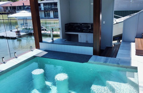Tweed Heads West House | Private Riverfront Oasis with Swim Up Bar