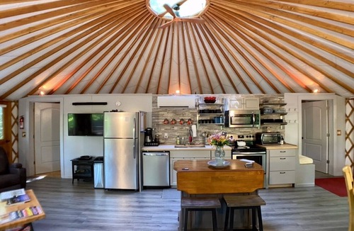 Meadows Of Dan House | Private, romantic 720 ft yurt on dead end road 3.5 miles from Blue Ridge Parkway