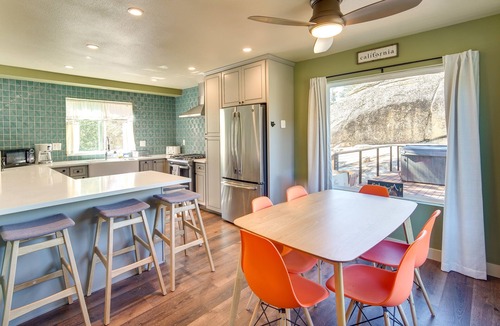 Arrowbear Lake Cabin | Running Springs Cabin w/Spacious Deck + Hot Tub!