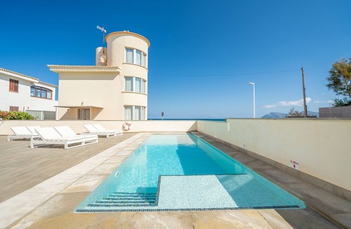 Son Serra de Marina Villa | Sea view Villa with pool, only 20m to the beach, Son Serra de Marina, Mallorca