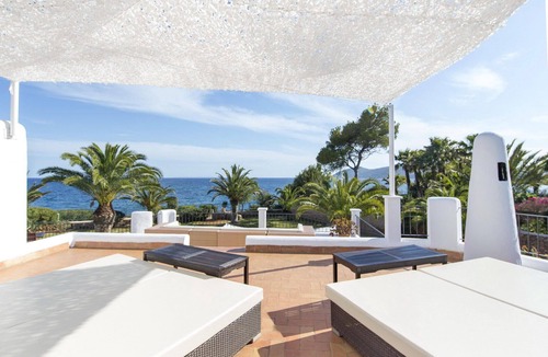 Santa Eulalia del Rio Villa | Spacious Seafront Villa with Pool 16 Guests - walk to 2 beaches - majestic views