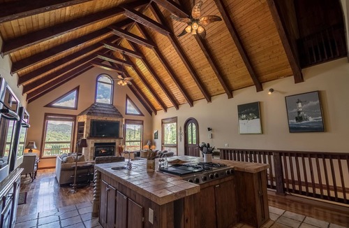 Banner Elk House | Stoneledge Manor - Creek with Pond - Mountain Views - Pool Table