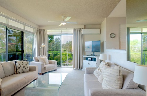 Nelson Bay Apartment | The Helm, 1/22 Voyager Cl - Cross the grassy reserve and you're on beautiful Shoal Bay Beach!