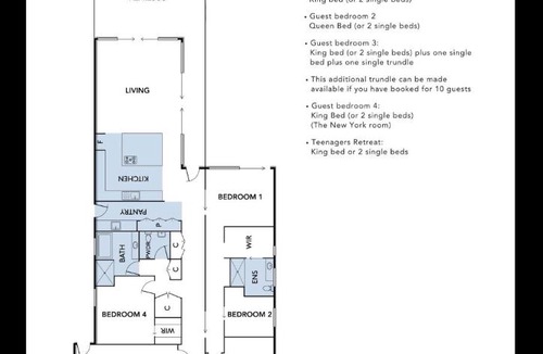 Mulwala House | The Sinatra Holiday House in Mulwala - 10 individual beds