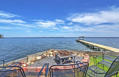 Geneva House | Waterfront Seneca Lake House Fire Pit and Boat Dock