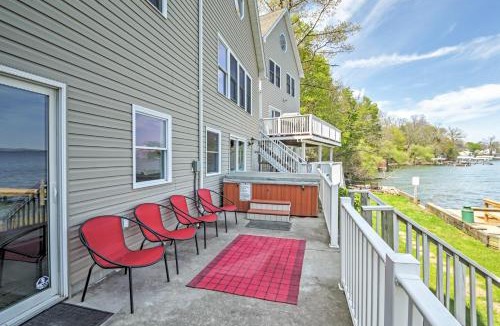 Geneva House | Waterfront Seneca Lake House Fire Pit and Boat Dock
