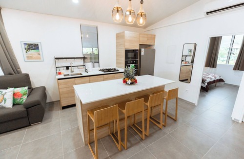 Punaauia House | White Sand Beach & Lagoonfront Home, Full AC, Moorea Sunsets, Punaauia Tahiti