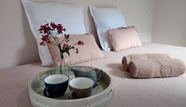5 min to the airport w/free transfer. Cosy private room w/pool and wifi internet