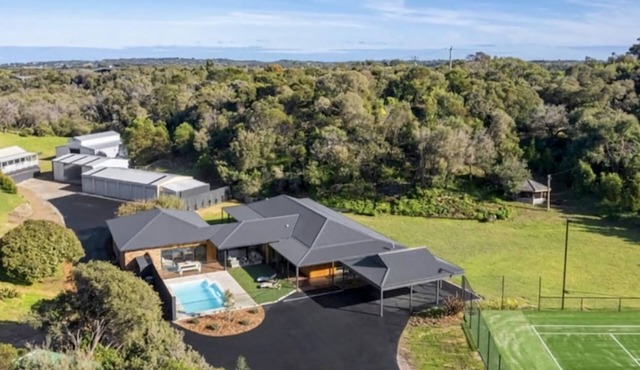 Coastal Luxe Pool Tennis Sauna Basketball