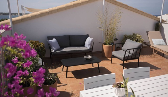'Edificio Can Sord Apartment Nº 2' with Sea View, Terrace & Wi-Fi in Formentera