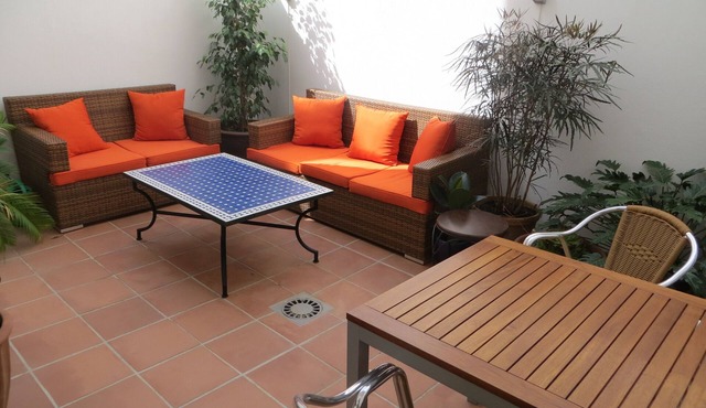 Modern central apartment with large private garden terrace