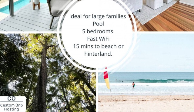 Relaxing oasis ideal for groups. Pool, AC, Wi-Fi
