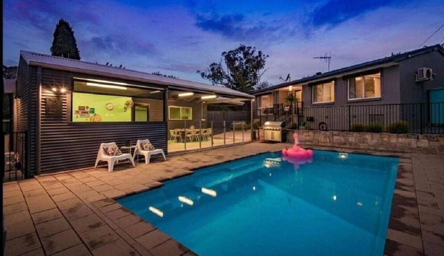 Resort style home pool spa sauna
