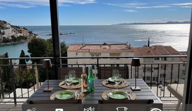 S1 - Apt 2ch avec terrasse face a la mer, parking inclus