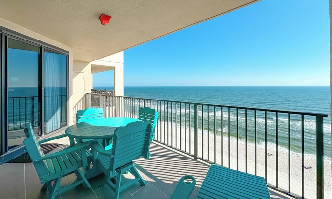 Orange Beach East Condo | Breathtaking Views from Top Floor Resort Amenities | My Beach Getaways