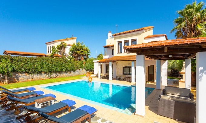 Kefalas Villa | Ekklisies Dio: Large Private Pool, A/C, WiFi
