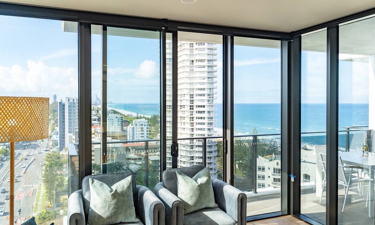 Burleigh Heads Apartment | Burleigh Seaside Sanctuary. Sea Views, Pool, Gym, BBQ Area, steps from beach.