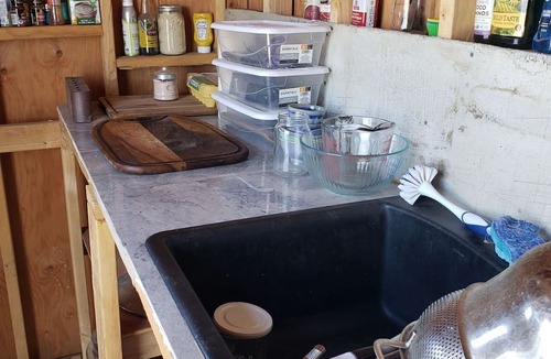 Cabazon Cabin | Our Off-Grid Tiny Cabin awaits you and your desert adventure. Sleeps up to 3.