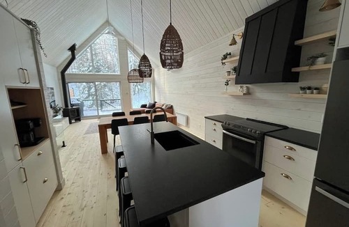 L'Anse-Saint-Jean Ski Chalet | Scandinavian chalet in the alpine village of Mont Édouard-Magnificent new construction