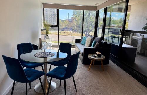 Braddon Apartment | Midnight Luxe 1BR 1Bath Apartment 104 in the heart of Braddon Pool Sauna Secure Parking Wine WiFi